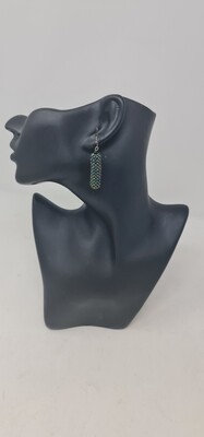Handbeaded Earring  4cm - Kijivu