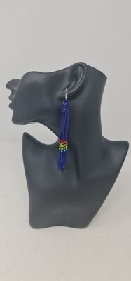 Long Hand Beaded Earrings - 12cm -  Zeila