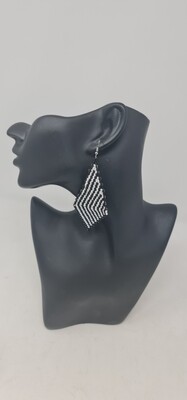 Handbeaded Earring  4cm - Mbili