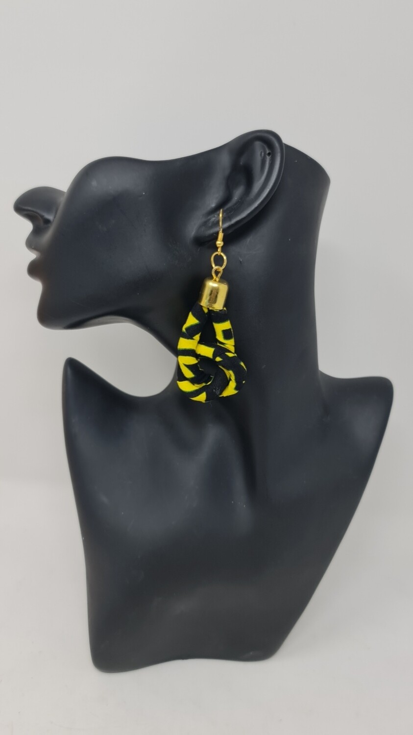 Handcrafted Fabric Earrings - Tenge