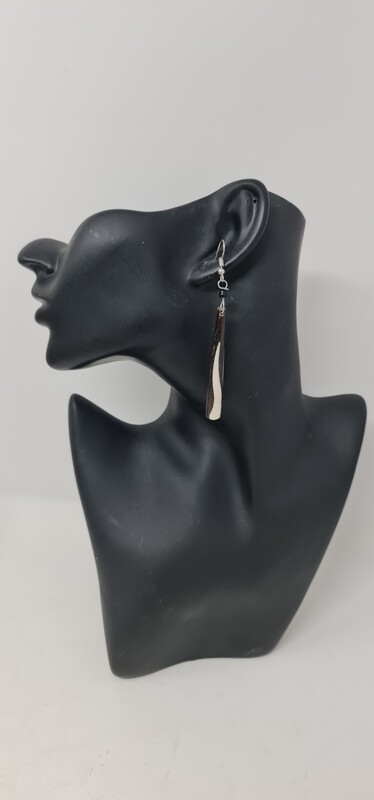 Hand Carved Cow Bone Earrings - Ana -  5cm
