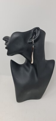 Hand Carved Cow Bone Earrings - Ana -  5cm