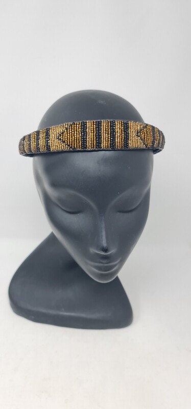 Beaded and Leather Headband - Konfo