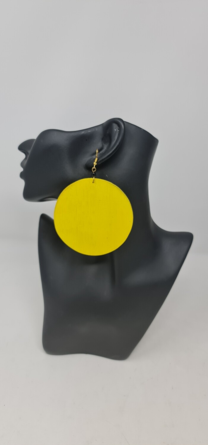 Hand Carved Wooden Earrings - Kinjano