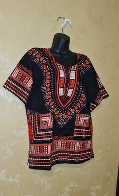 Dashiki Top - Black mix  - Medium and Large