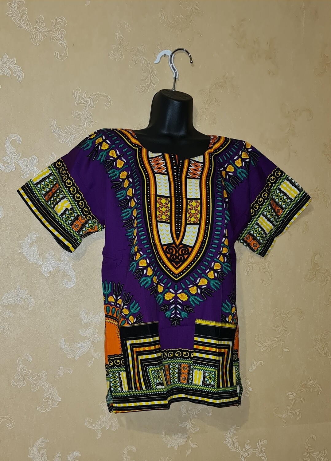 Dashiki Top - Purple mix  - Large