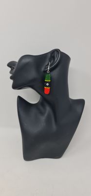 Handbeaded Earring Saint Kitts and Nevis Flag - 5cm
