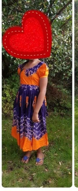 African Print Dress for Girls - Age 9/10 Years - Safia