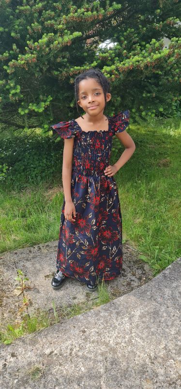 African Print Dress for Girls - Age 9/10 Years - Saleha