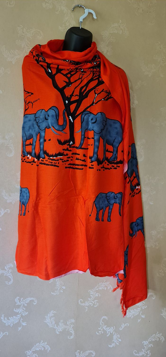 Tembo Orange Chungwa - Sarong Wrap Bikini Wrap Swimsuit Cover Beachwear Cover Up