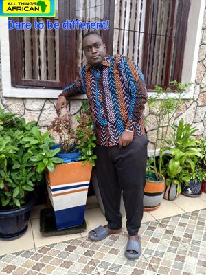 African Print Longsleeved Shirt- Pat Design - M, L, XXL and XXXL
