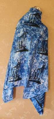Impala Print Handmade African Tie and Dye Fabric 100% Cotton - Mawingu