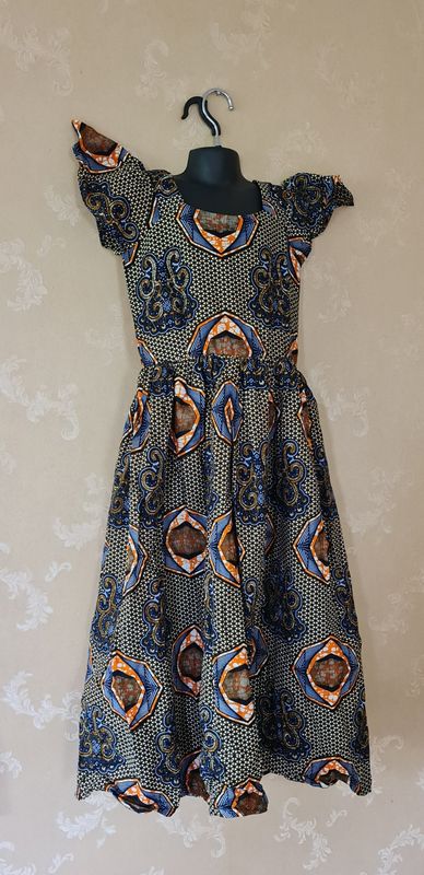 African Print Dress for Girls - Age 8/9 Years - Adia