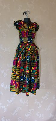 African Print Dress for Girls - Age 7/8 Years - Chiku