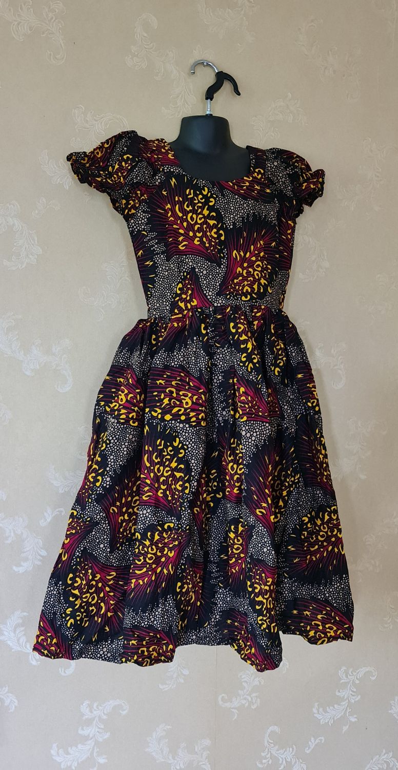 African Print Dress for Girls - Age 6/7/8/9  Years - Shani