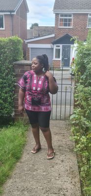 Dashiki Top - Black and Mix pink and white - Unisex - Medium