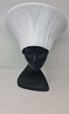 Traditional Isicholo Zulu Hat - White