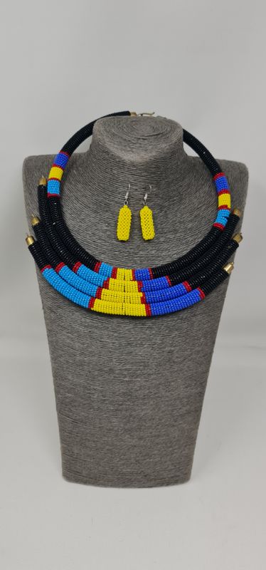 Beaded Necklace Set with Earrings  - Shania