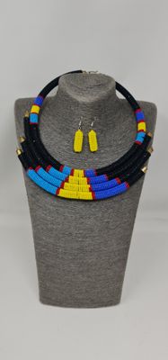 Beaded Necklace Set with Earrings  - Shania