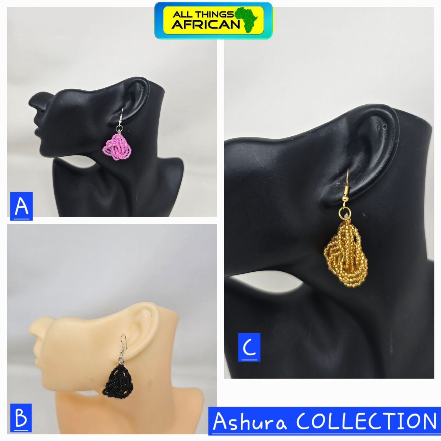 Hand beaded Earrings - Ashura Collection 3