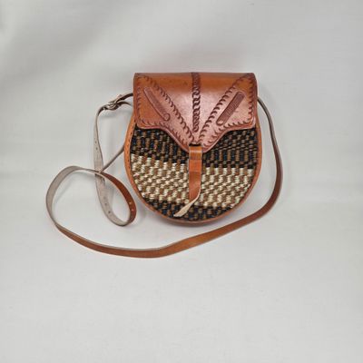 Unique Handmade kiondo Sisal Leather Bag - Kironga