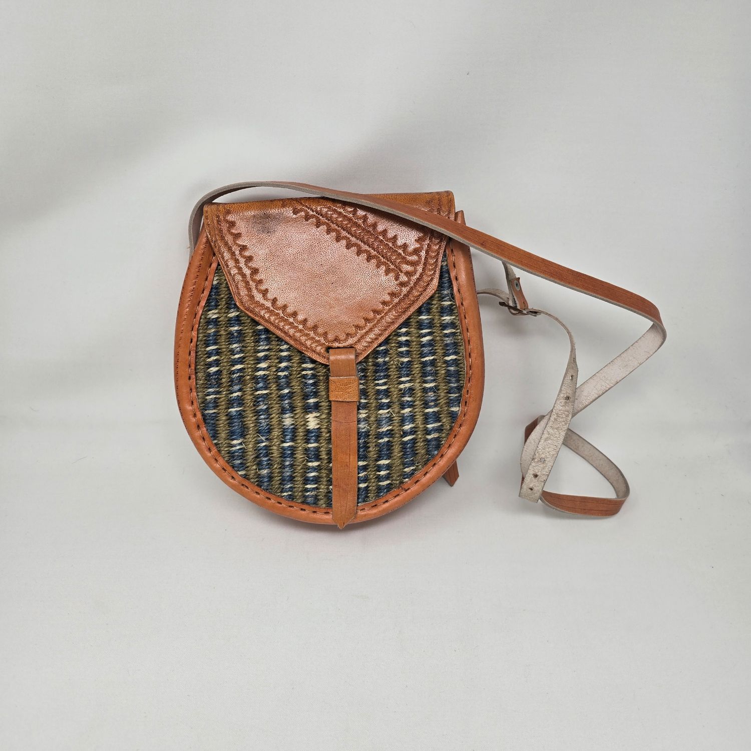 Unique Handmade kiondo Sisal Leather Bag - Jema