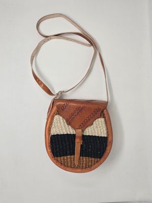 Unique Handmade kiondo Sisal Leather Bag -  Ariah