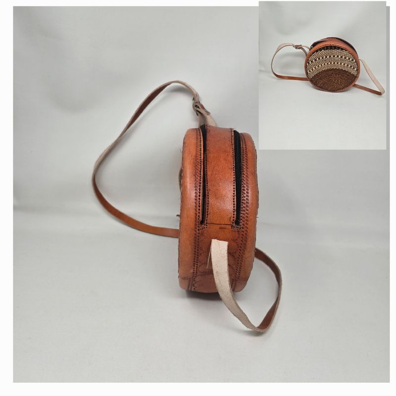 Unique Handmade kiondo Sisal Leather Bag-  Zaniyah