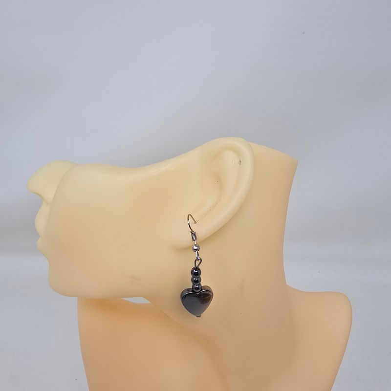 Hematite Beaded Earrings - Aminia