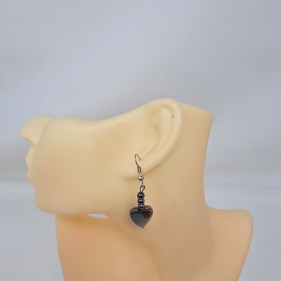 Hematite Beaded Earrings - Aminia
