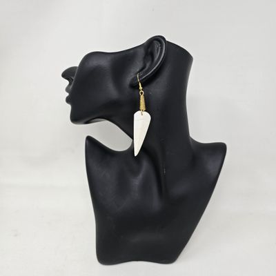 Hand made cow bone Earrings - Faharia