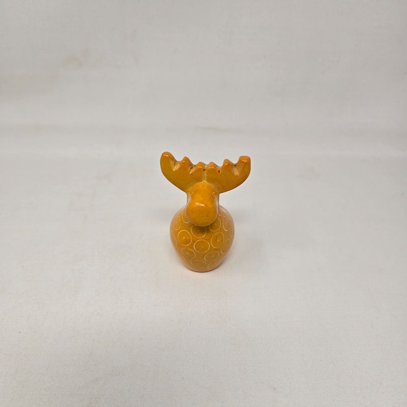Hand-Painted Soapstone Paperweight - Reindeer