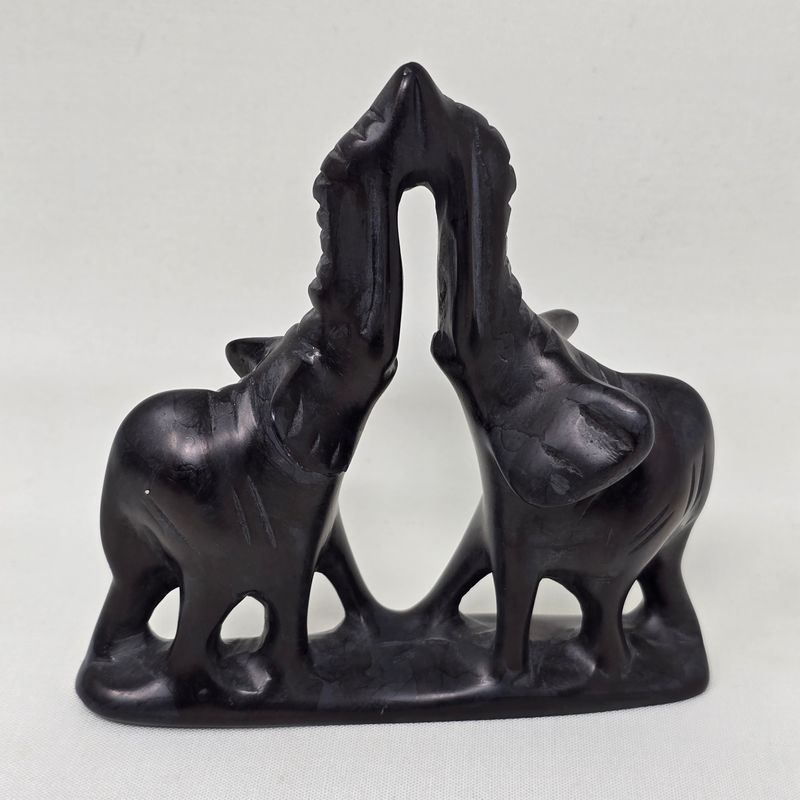 Hand-Painted Soapstone Paperweight - Elephant - Wawili
