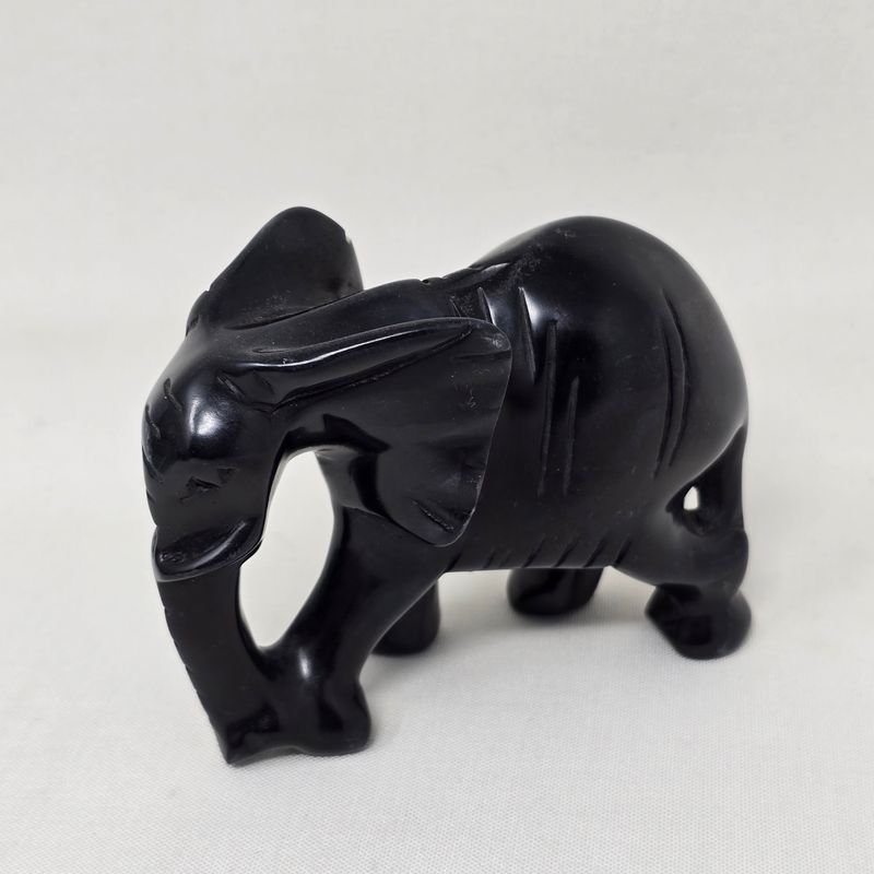 Hand-Painted Soapstone Paperweight - Elephant - Fahari