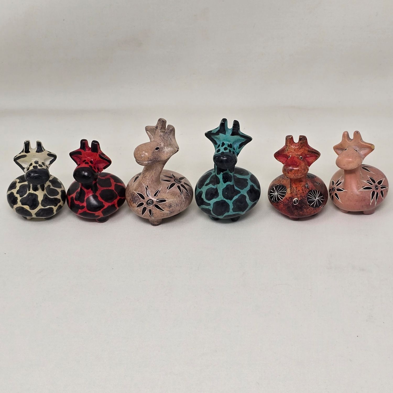 Hand-Painted Soapstone Paperweight - Giraffe - Twiga