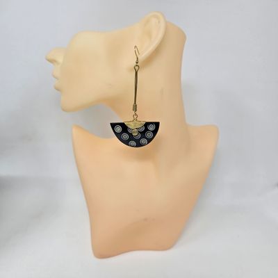 Handmade Elegant Statement Earrings - 9cm - Ingabire