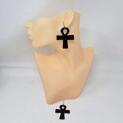 Wood Earrings - Handcrafted -  Nduta
