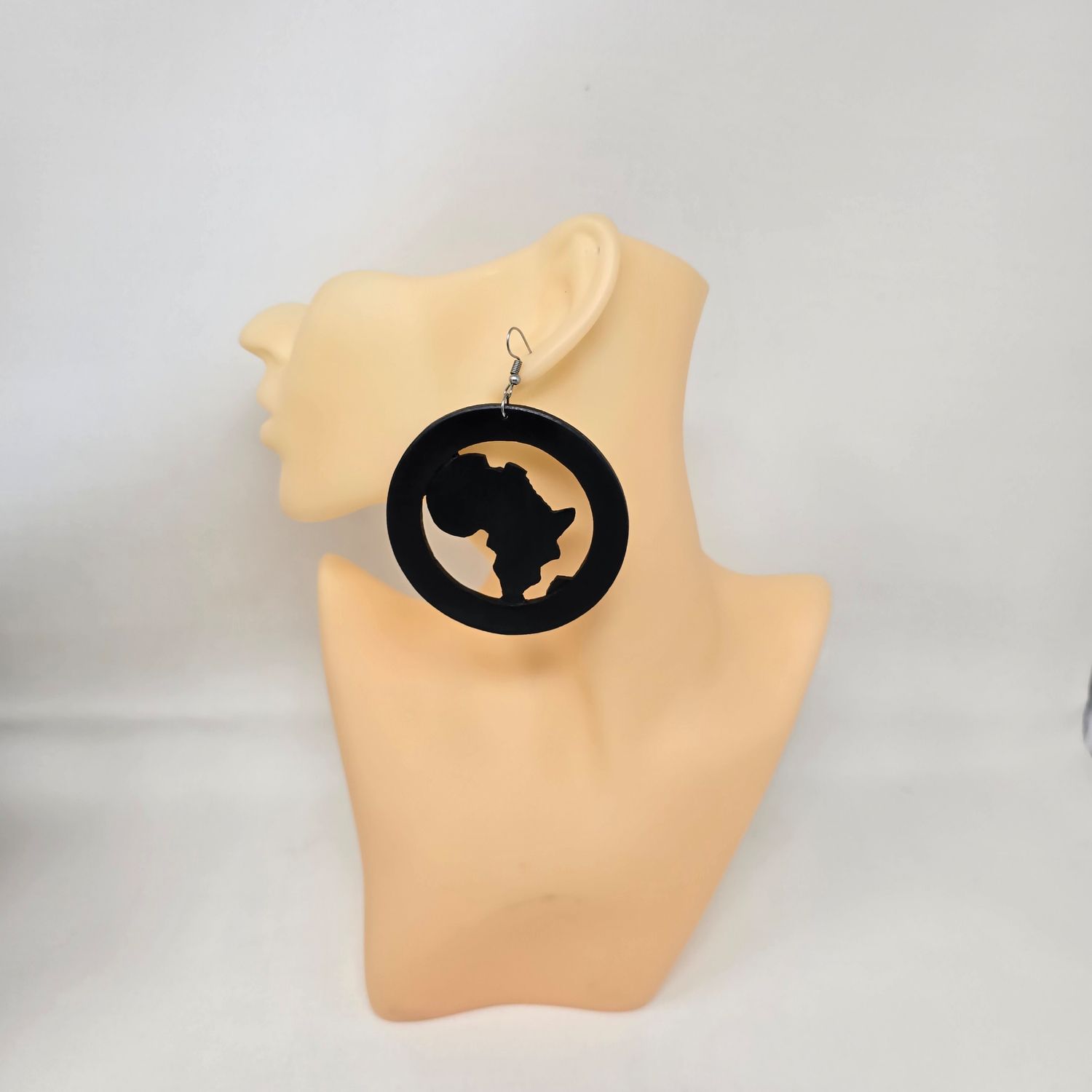 Handcrafted Ebony Wood Earrings -  Njoki