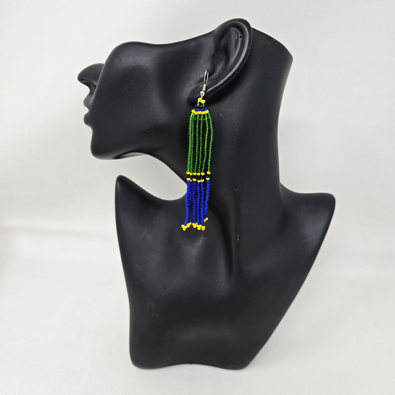 Tanzania Flag Beaded Earrings - Wakarimu