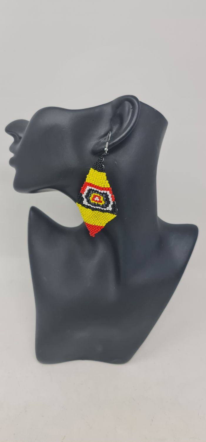 Hand Beaded Earrings - Uganda