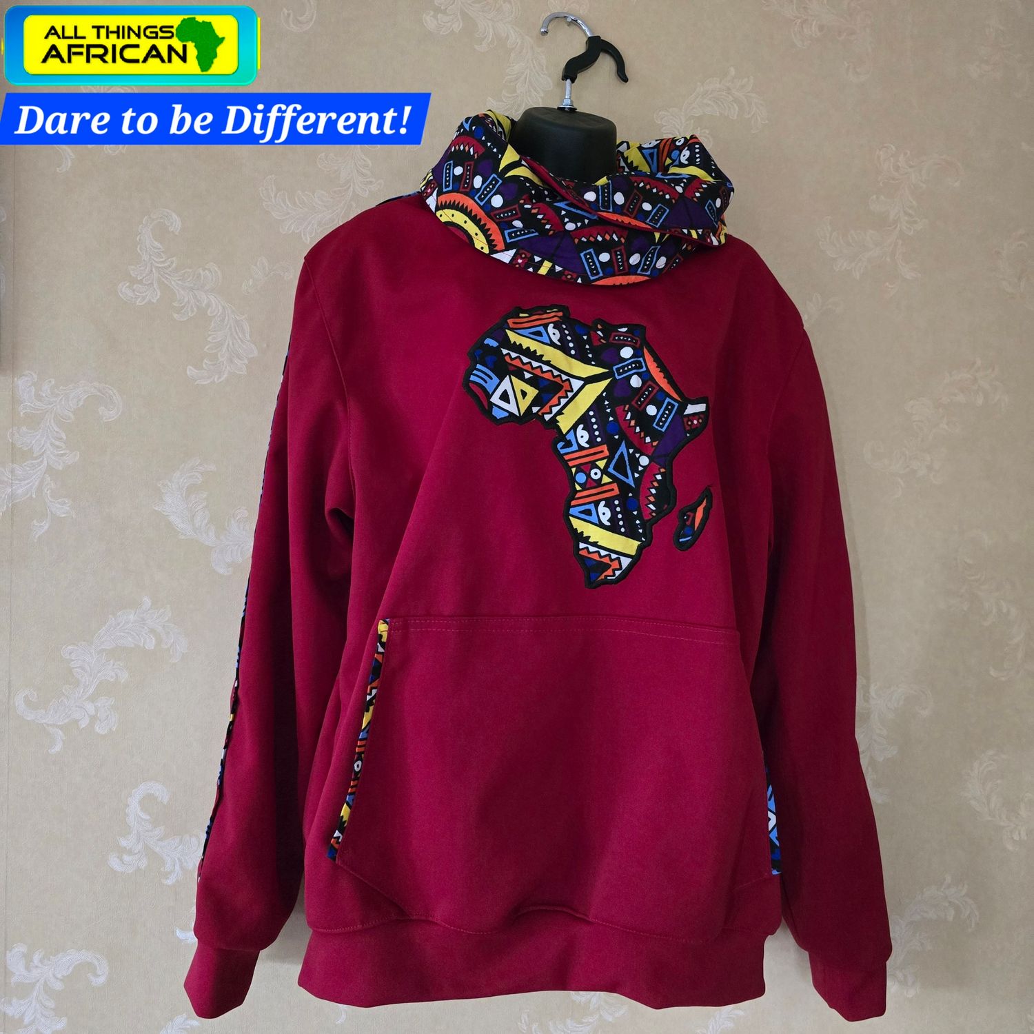 Map of Africa Snodie/hoodie - Fit Size L/XL one off - Unisex