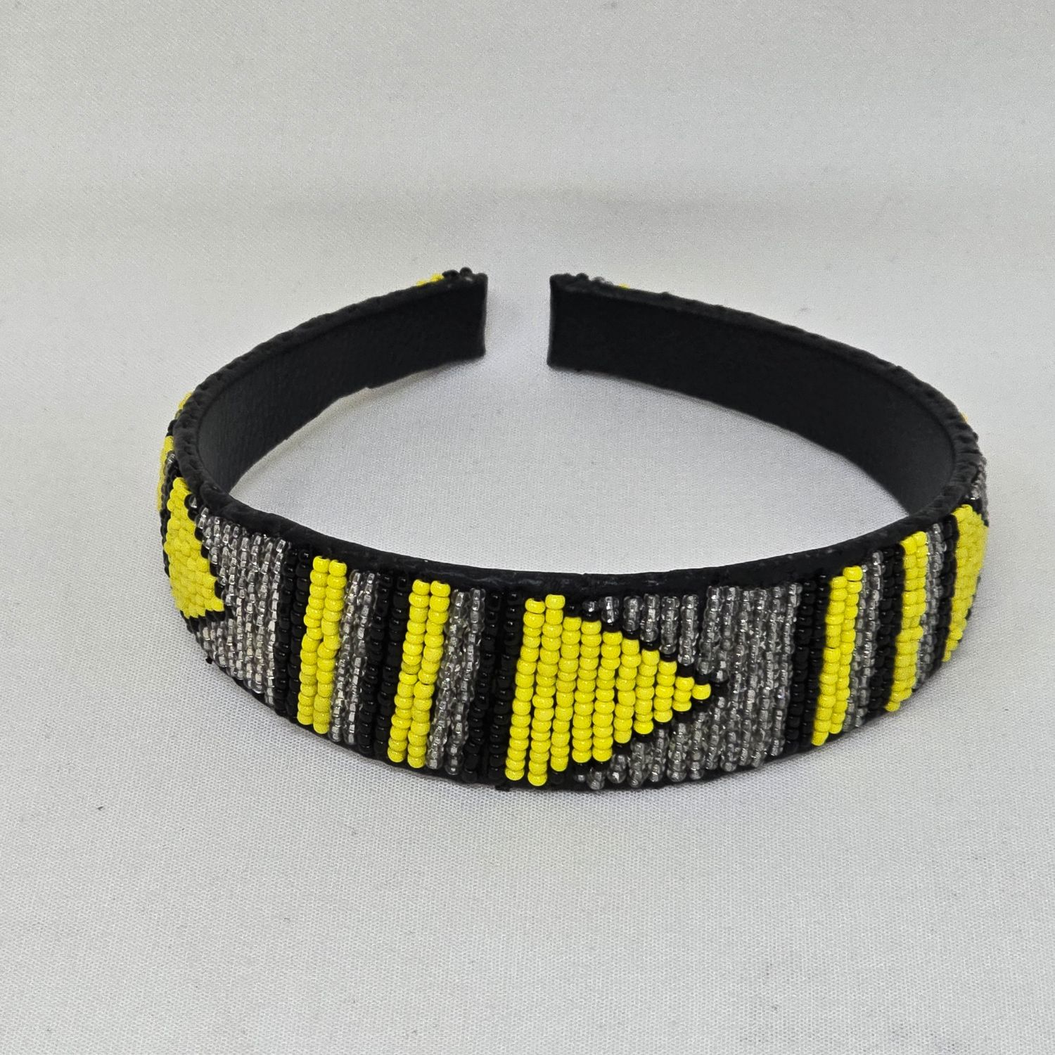 Beaded and Leather Headband - Pena
