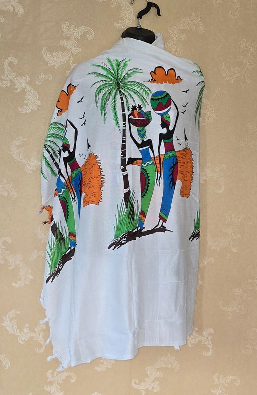 Sarong Wrap Bikini Wrap Swimsuit Cover Beachwear Cover Up - White
