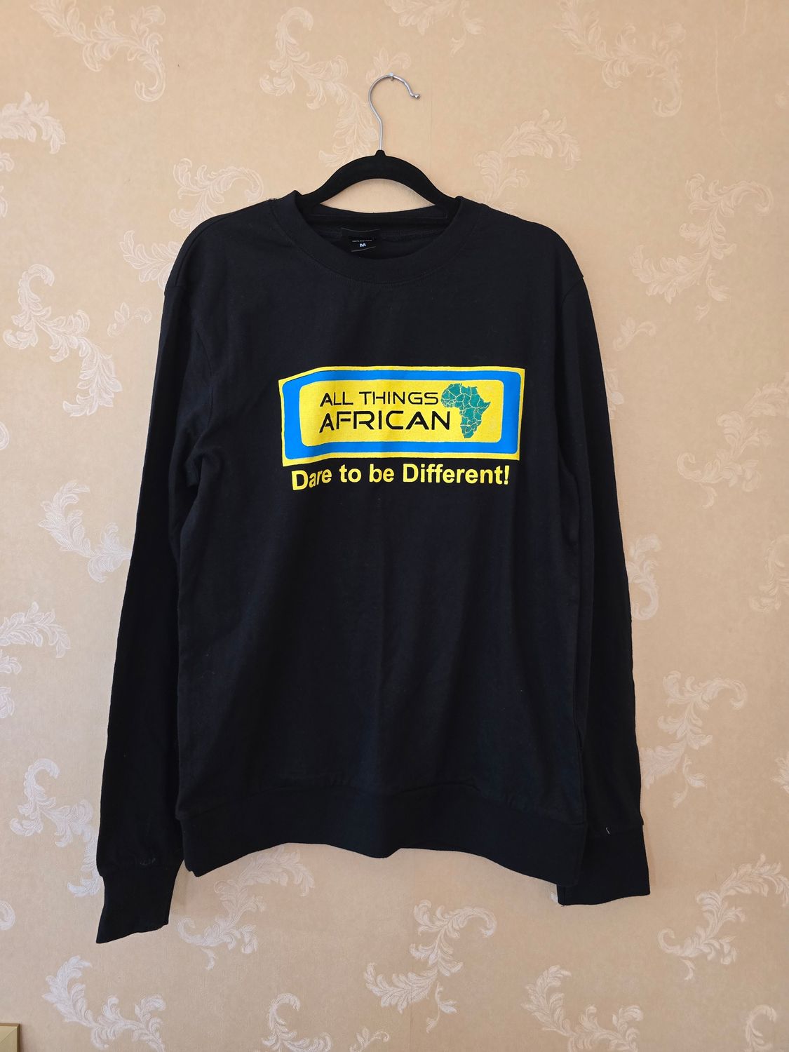 Long Sleeve T-Shirt - Black - Size Medium - All Things African
