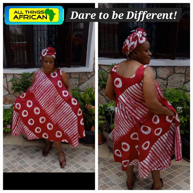 African Print Dress - fit size 20/22 -  Ramla