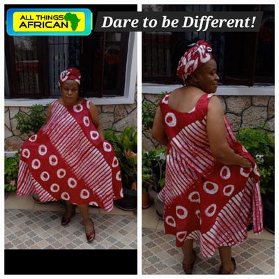 African Print Dress - fit size 20/22 -  Ramla