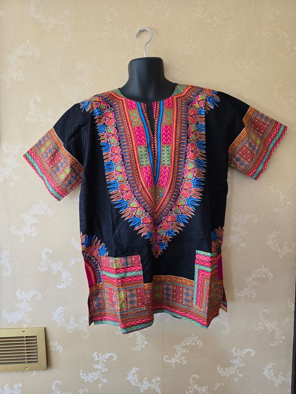Pat Design Dashiki  - Black mix - Size XL - Thanabu