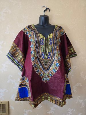 Pat Design Dashiki  - Butterfly Maroon mix - Size 18 - Nendiwe