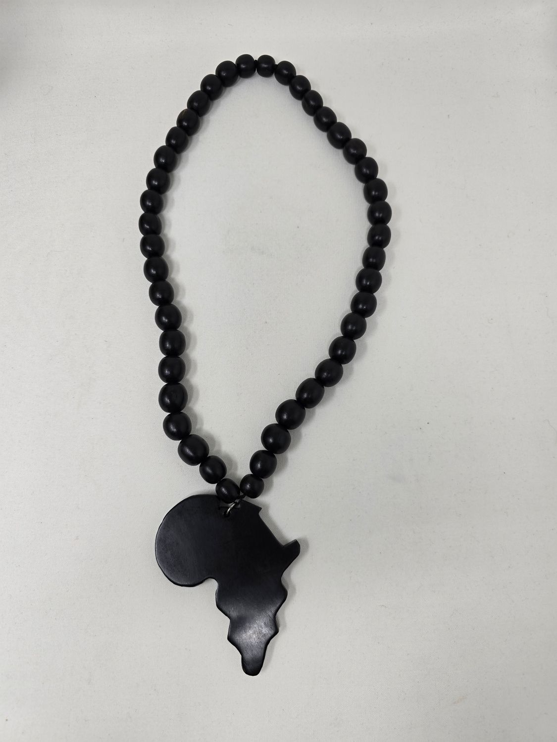 Ebony Wood African Map Pendant Necklace - Gololi