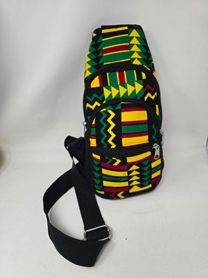 African Print Sling Crossbody Bag  size 19cm x 36cm - Laseko